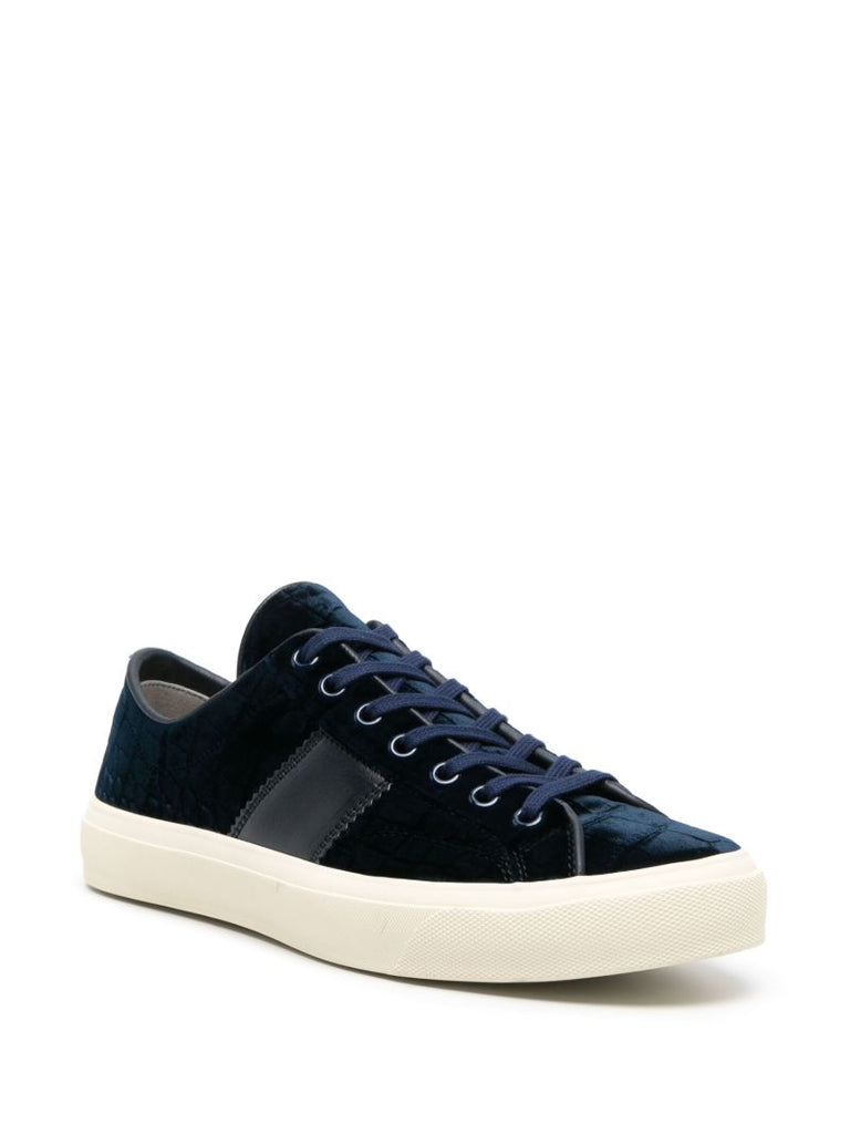 Blue Cambridge Velvet Sneakers