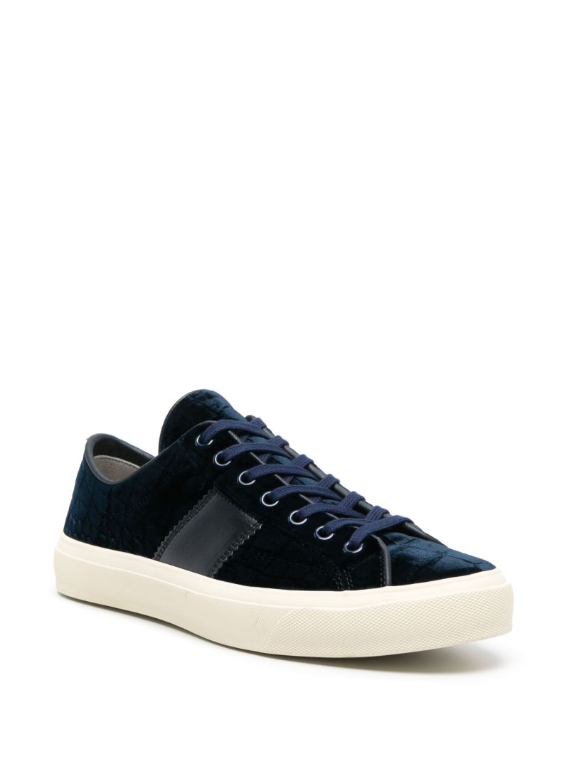 Blue Cambridge Velvet Sneakers