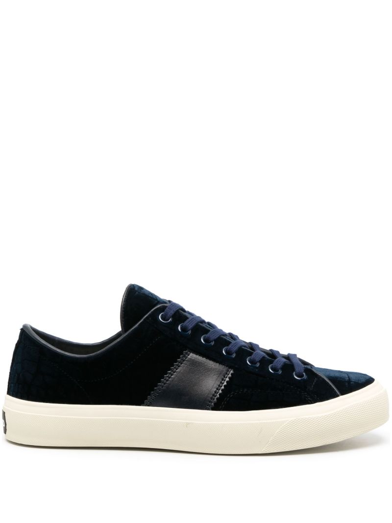 Blue Cambridge Velvet Sneakers