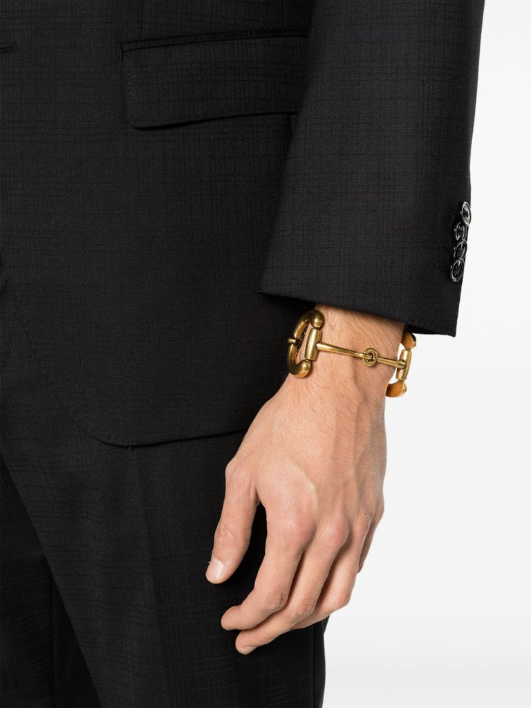 Yellow Gold-plated Palladium Horsebit Bracelet
