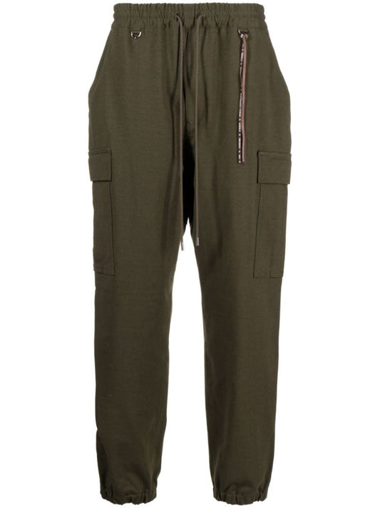 Green Cargo Track Pants