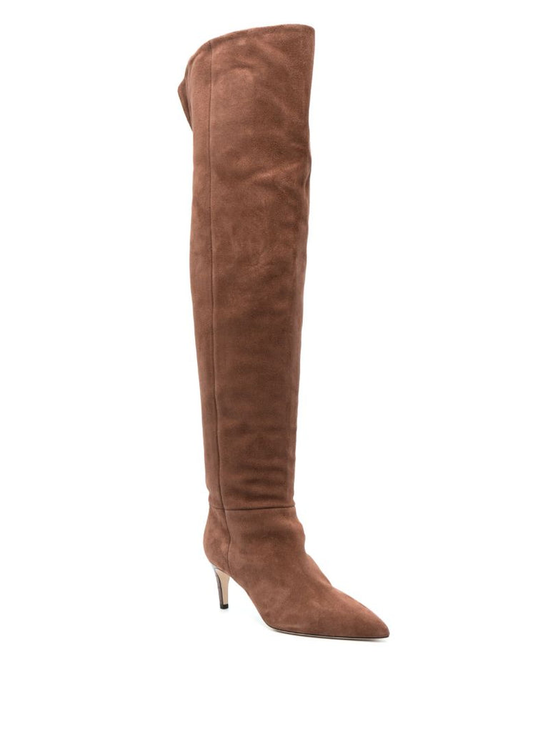 Brown 60 Suede Over-the-knee Boots