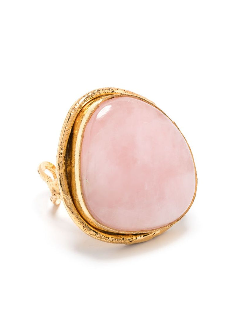 Gold-tone Macaron Quartz Ring