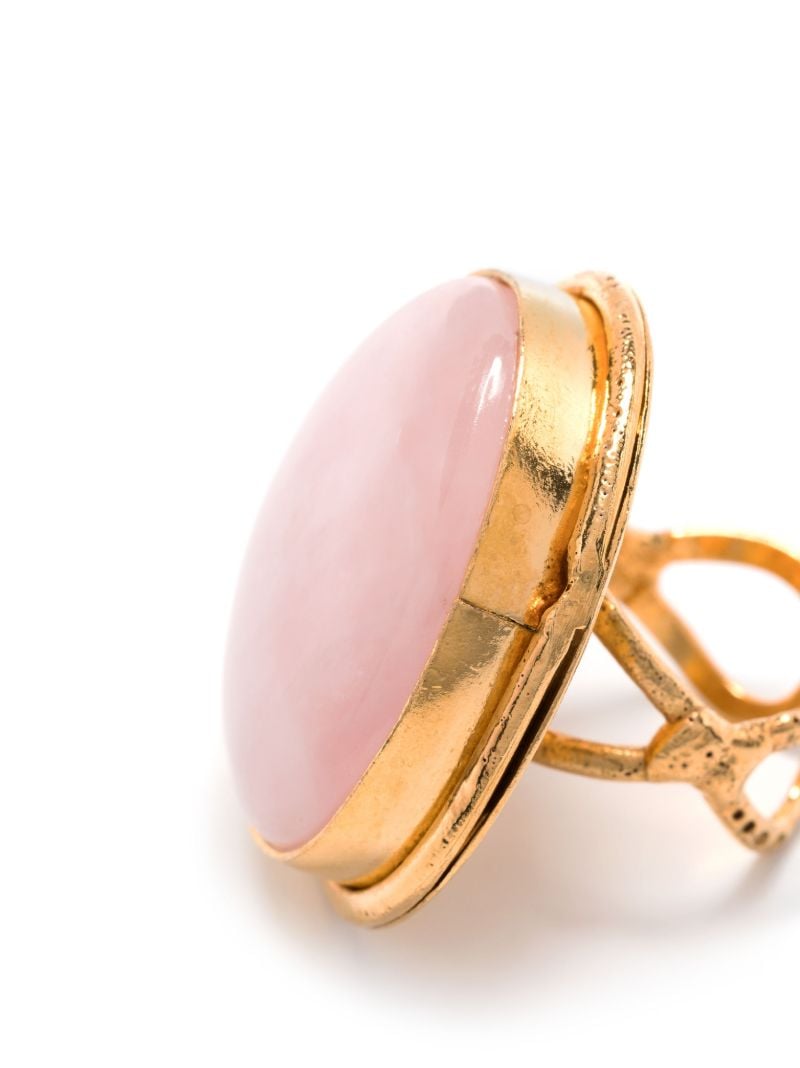 Gold-tone Macaron Quartz Ring
