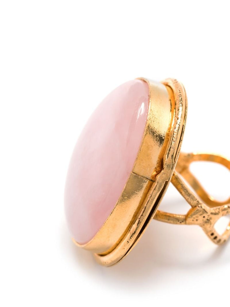 Gold-tone Macaron Quartz Ring