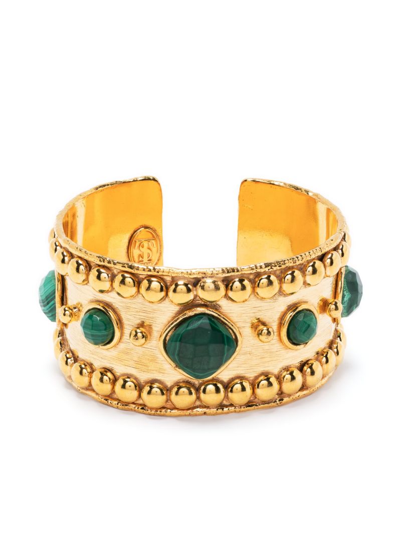 Gold-tone Medicis Malachite Bracelet