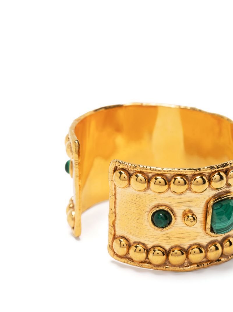 Gold-tone Medicis Malachite Bracelet