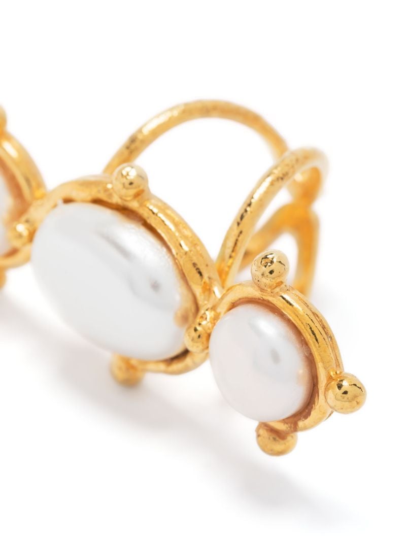 Gold-tone Cleo Pearl Ring