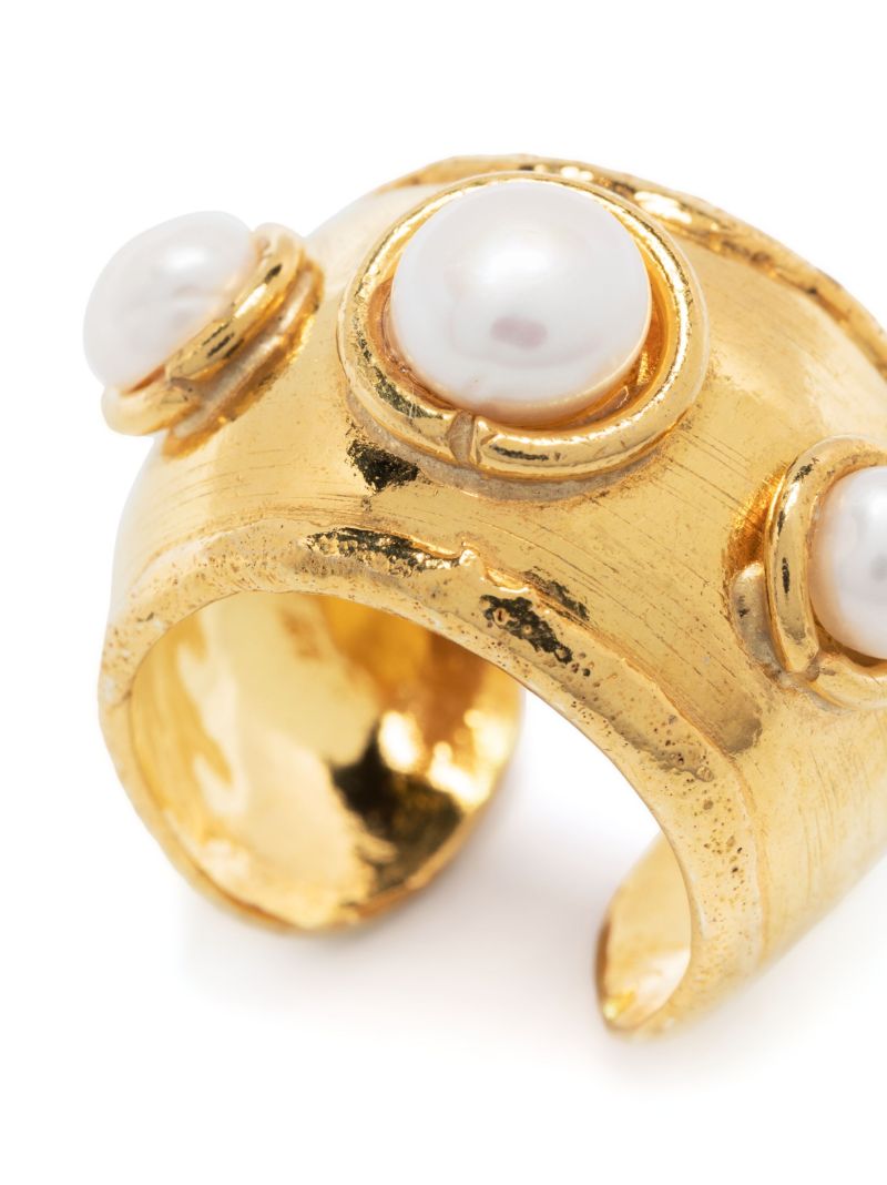 Gold-tone Dune Pearl Ring