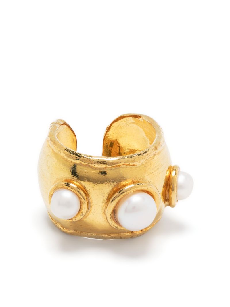 Gold-tone Dune Pearl Ring
