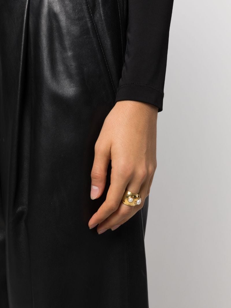Gold-tone Dune Pearl Ring