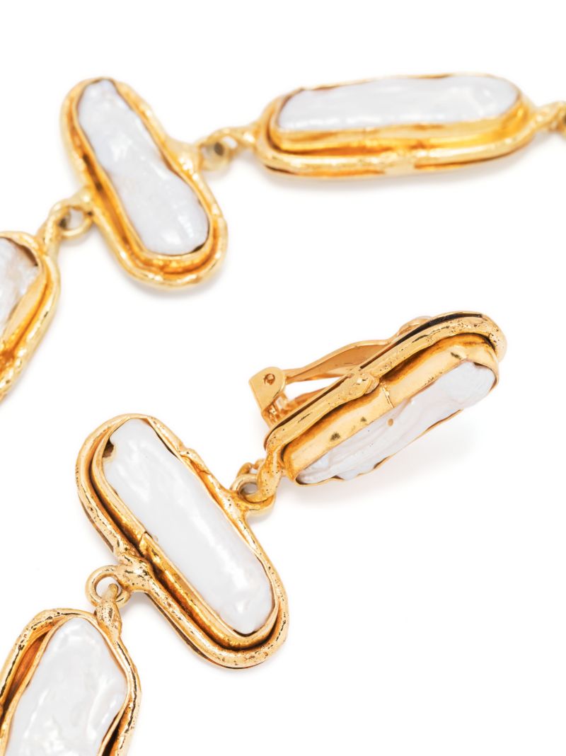 Gold-tone Grace Pearl Drop Earrings