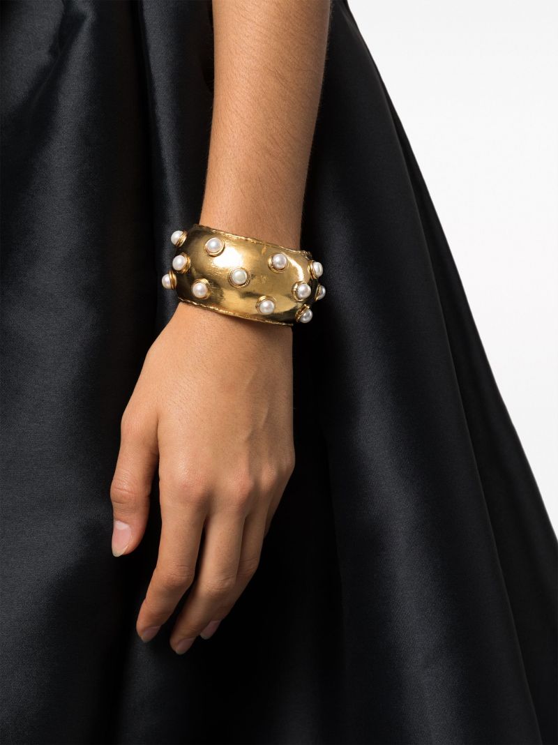 Gold-tone Dune Pearl Bracelet