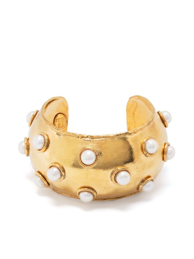 Gold-tone Dune Pearl Bracelet