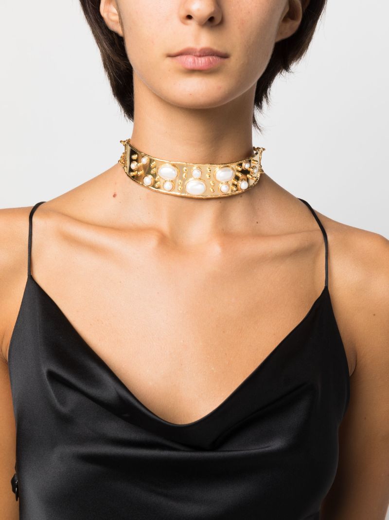 Gold-tone Byzance Pearl Necklace