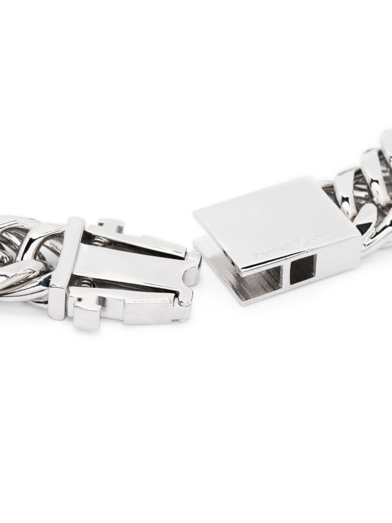 Silver-tone Curb Chain Necklace