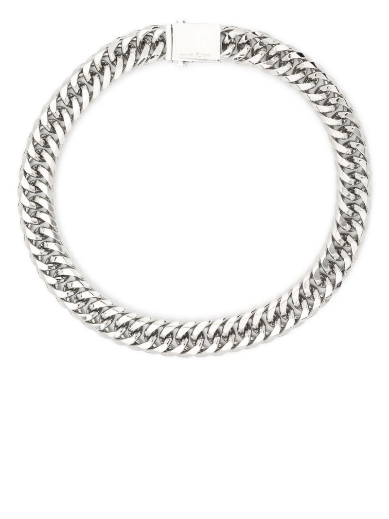 Silver-tone Curb Chain Necklace