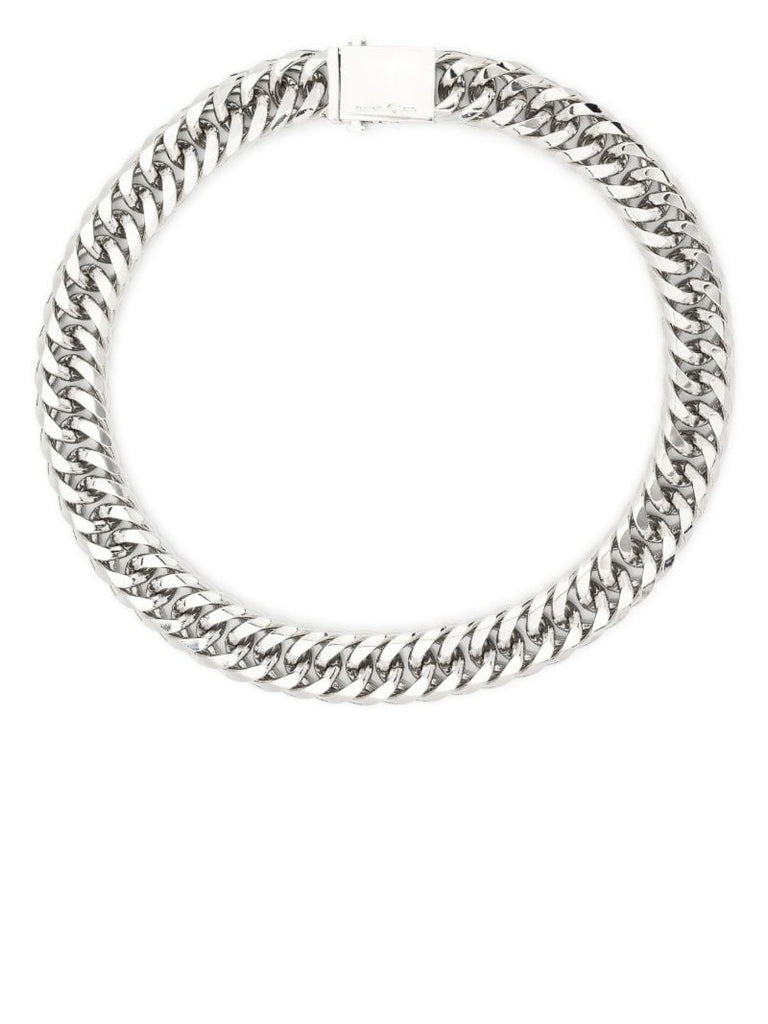 Silver-tone Curb Chain Necklace