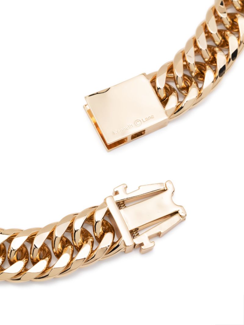 Gold-tone Curb Chain Necklace