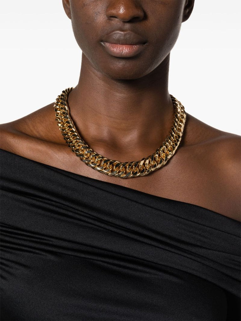 Gold-tone Curb Chain Necklace