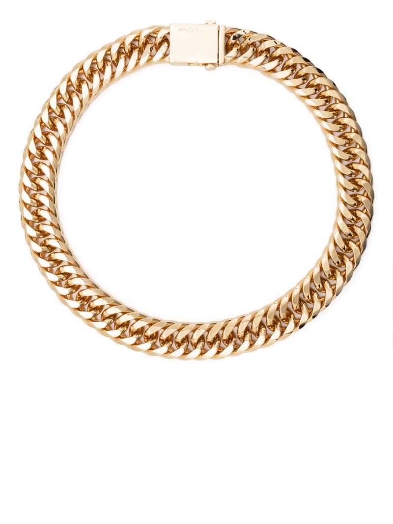 Gold-tone Curb Chain Necklace