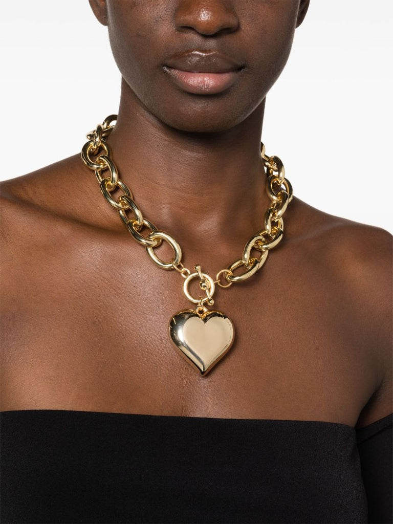 Gold-tone Heart Pendant Necklace