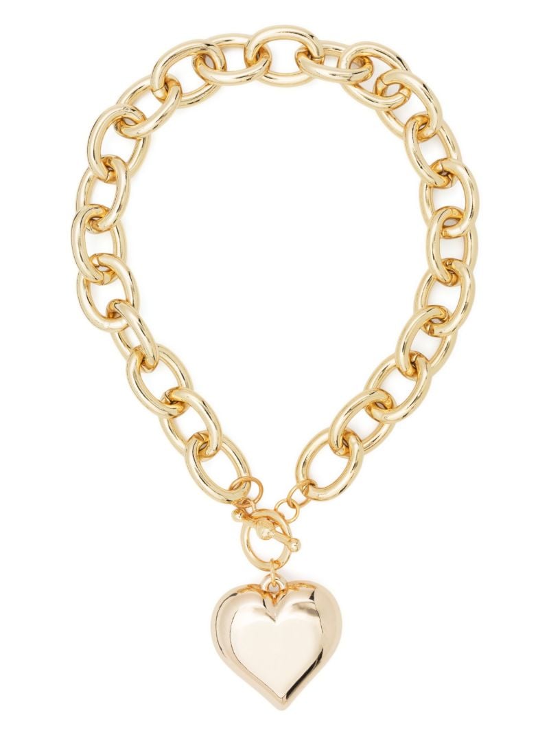 Gold-tone Heart Pendant Necklace