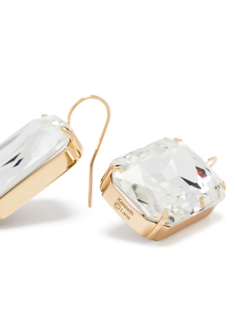 Gold-tone Crystal Drop Earrings