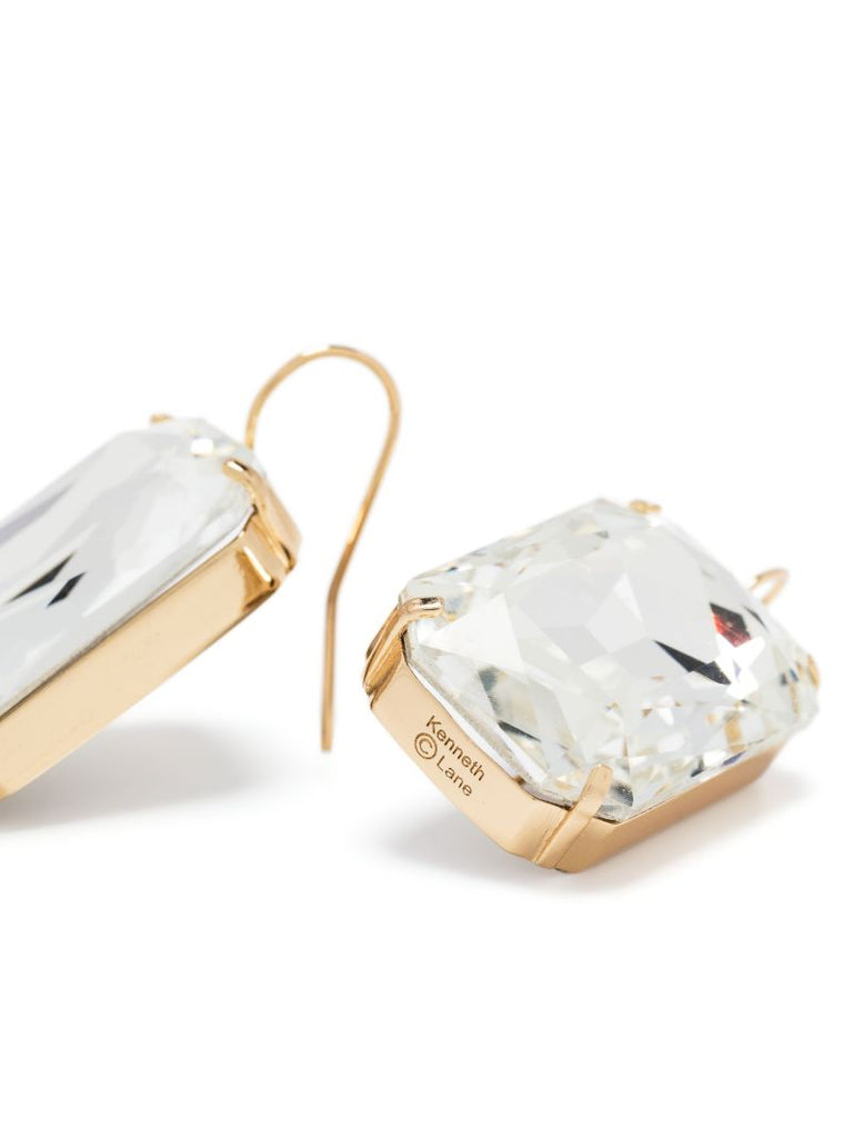 Gold-tone Crystal Drop Earrings
