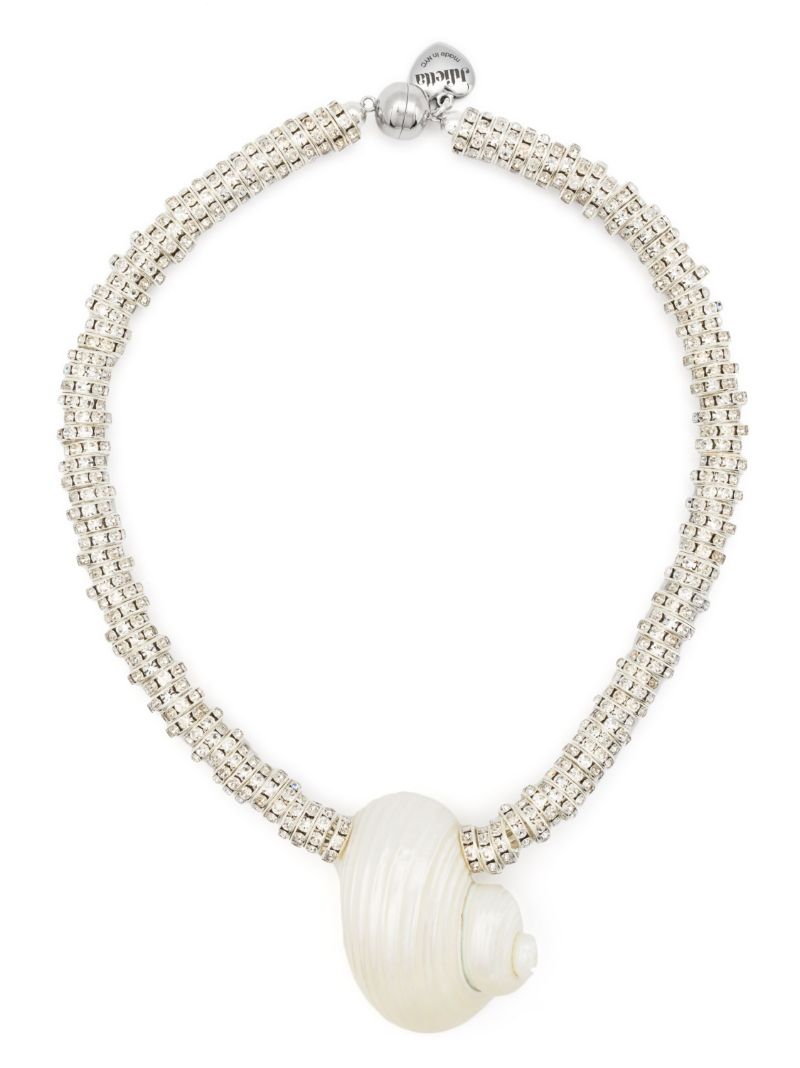 Silver-tone Spetses Crystal Pendant Necklace