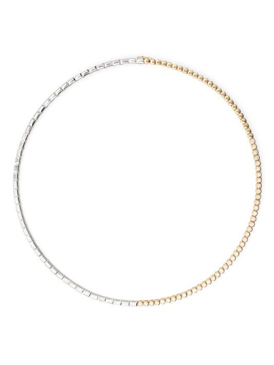 18k Yellow and White Gold Collier RiviÃ_x0083_Â¨re Diamond Necklace