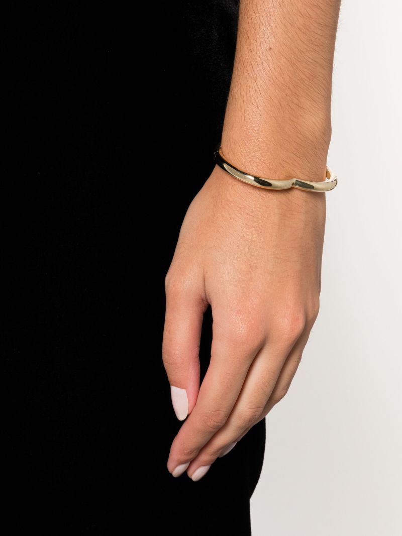 9k Yellow Gold Jonc Coeuer Lisse Bracelet