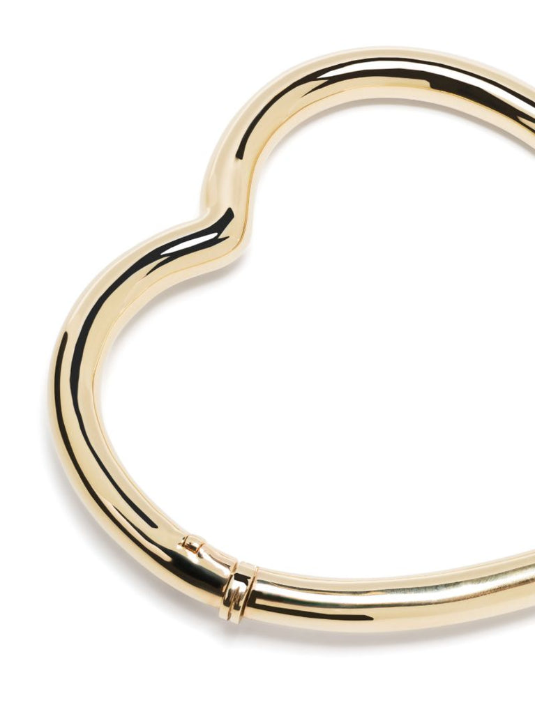 9k Yellow Gold Jonc Coeuer Lisse Bracelet