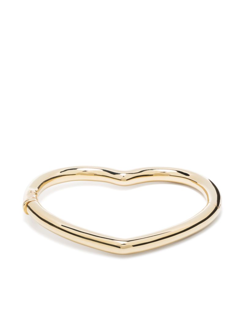 9k Yellow Gold Jonc Coeuer Lisse Bracelet
