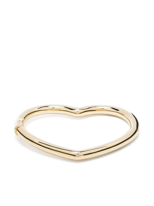 9k Yellow Gold Jonc Coeuer Lisse Bracelet