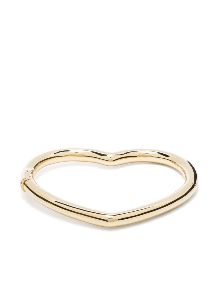 9k Yellow Gold Jonc Coeuer Lisse Bracelet