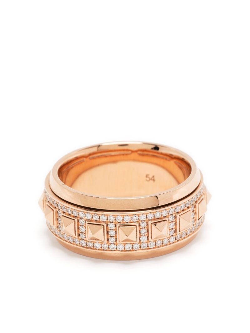 18k Rose Gold Rockaway Spinner Diamond Ring