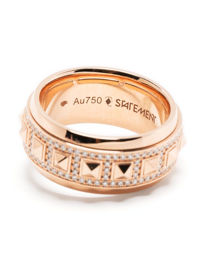 18k Rose Gold Rockaway Spinner Diamond Ring