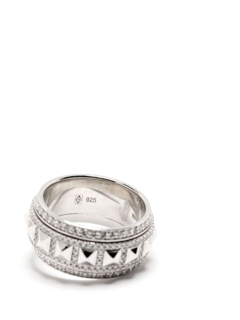 Sterling Silver Rockaway Spinner Diamond Ring