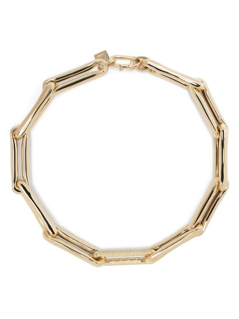 14k Yellow Gold Diamond Necklace