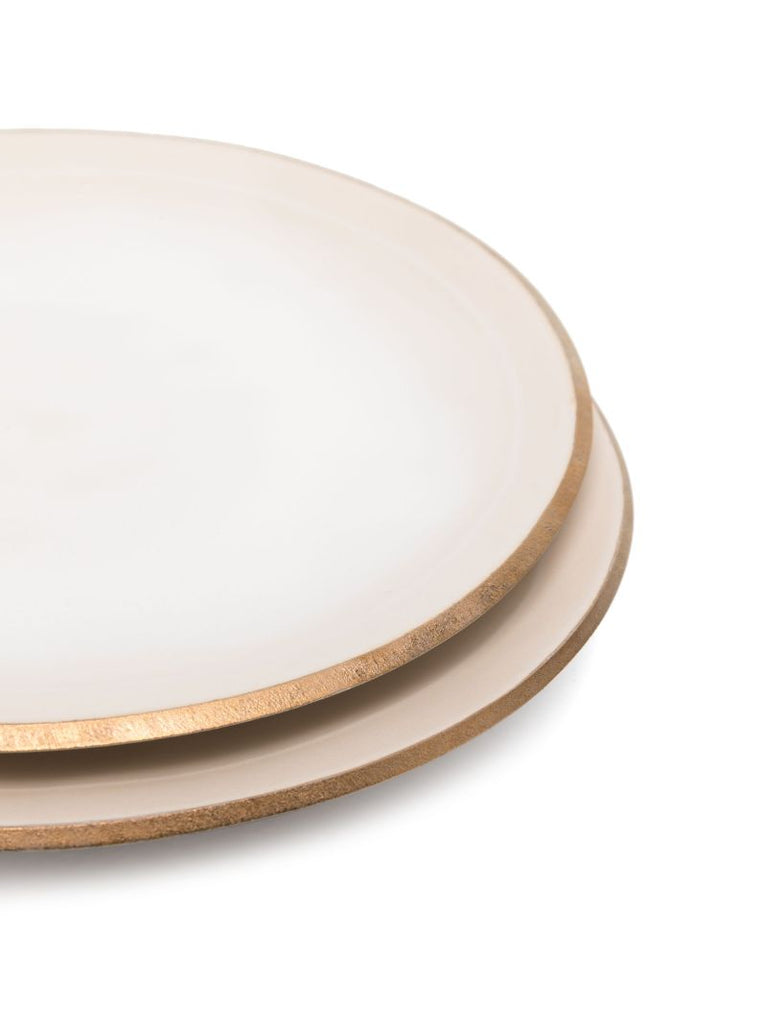 Neutral Ceramic Dinner Plate Set