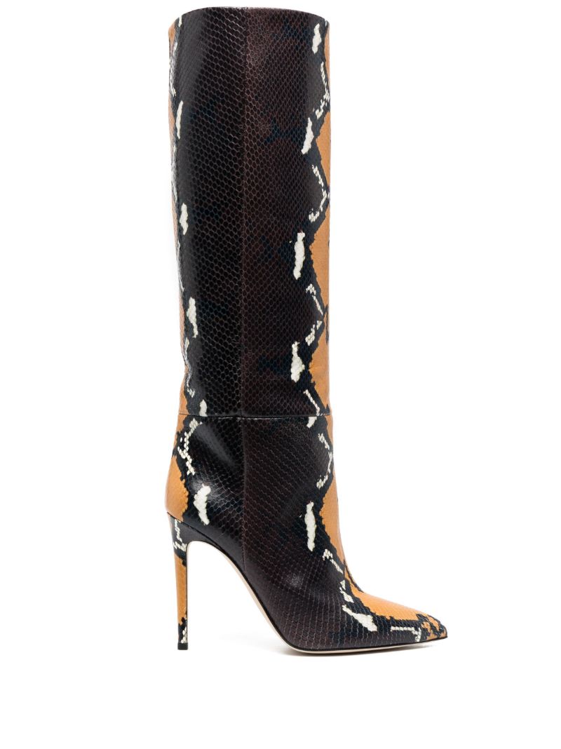 Black Snakeskin-effect 105 Boots