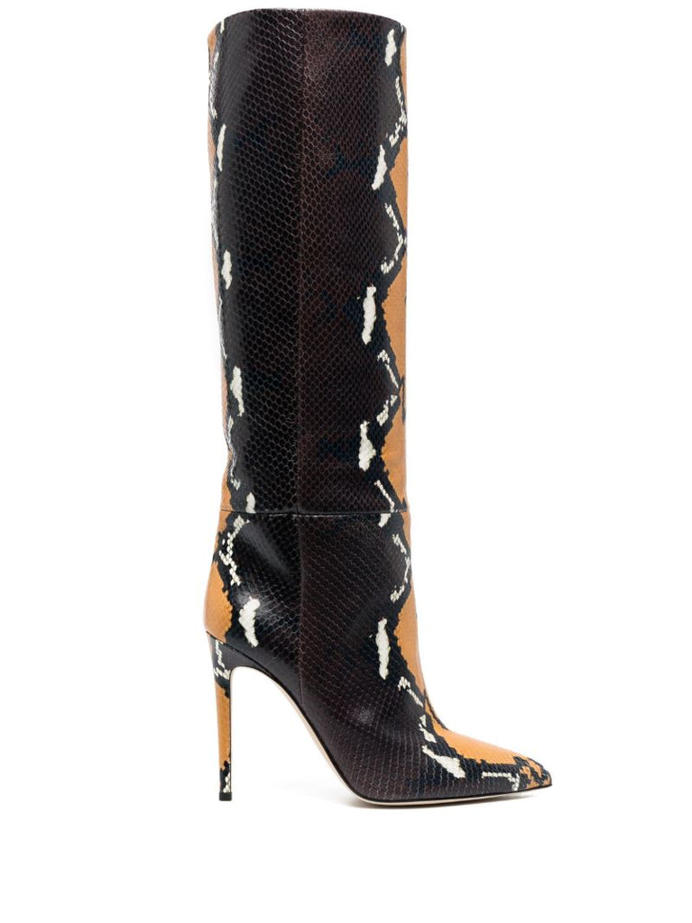 Black Snakeskin-effect 105 Boots