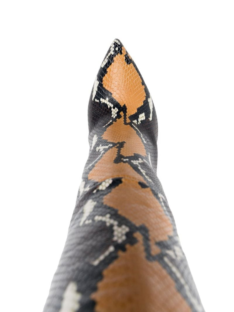Black Snakeskin-effect 105 Boots