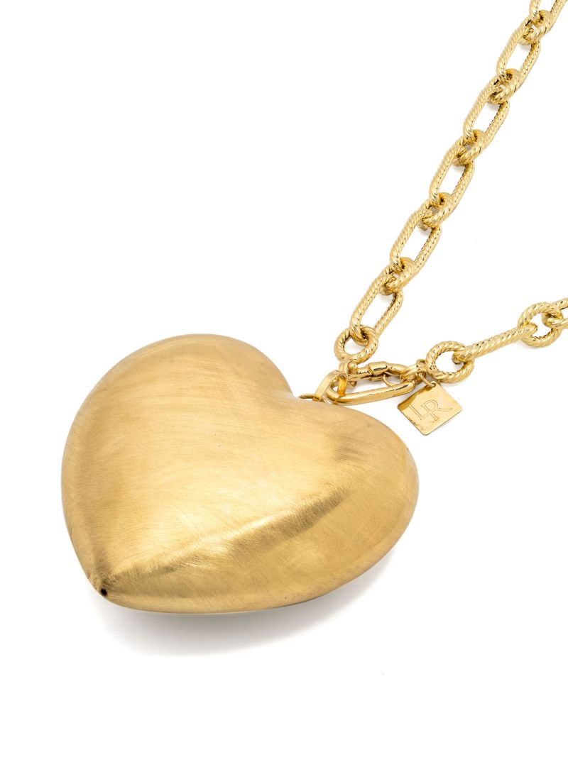 14k Yellow Gold Heart Pendant Necklace