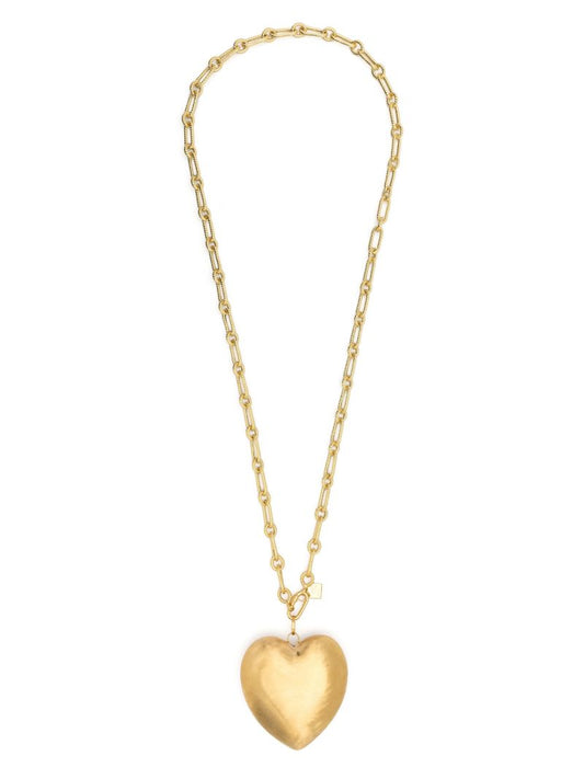 14k Yellow Gold Heart Pendant Necklace
