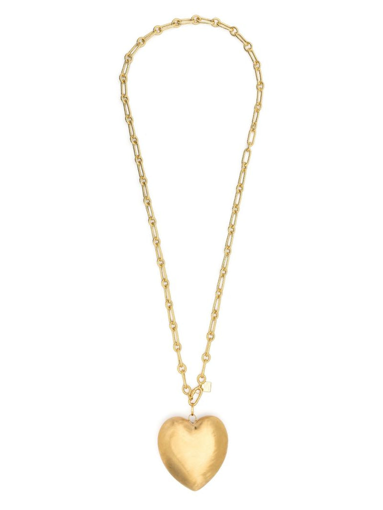 14k Yellow Gold Heart Pendant Necklace
