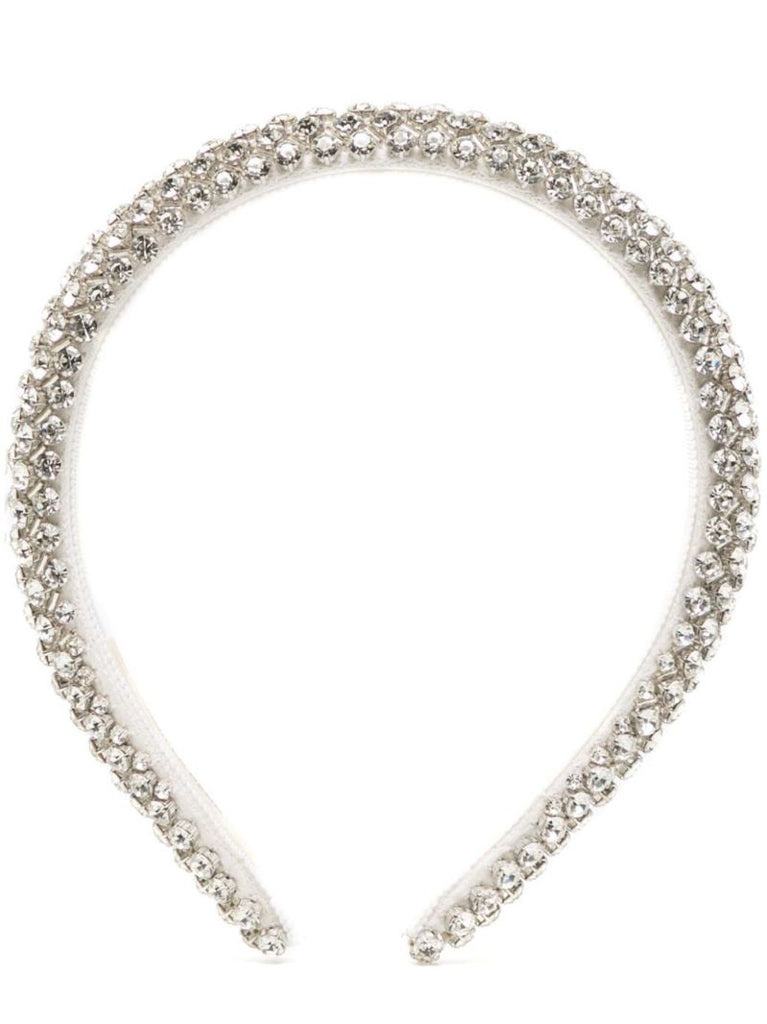 White Kaede Crystal Embellished Headband