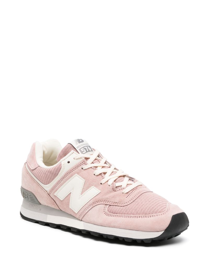 Pink 576 Suede Sneakers