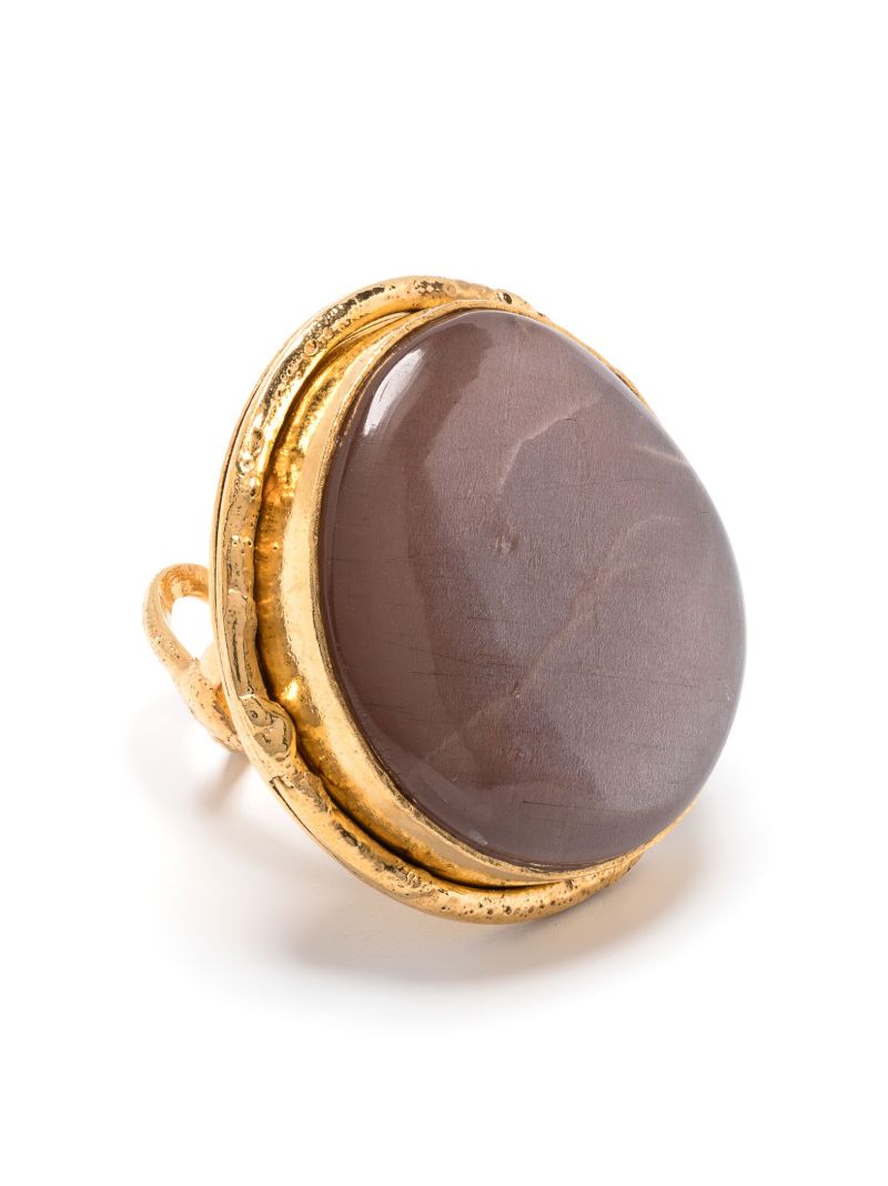 Gold-tone Macaron Moonstone Ring